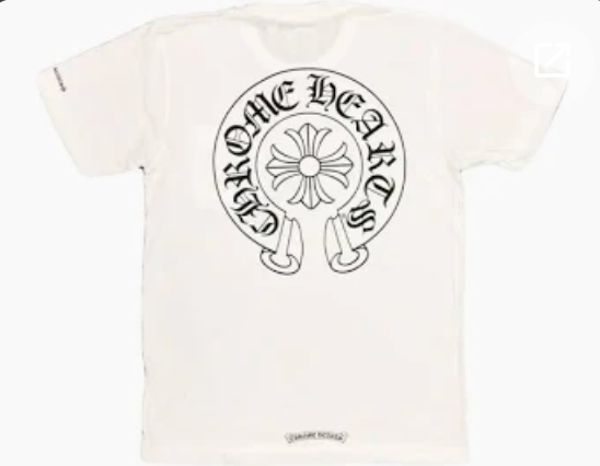 White Chrome Heart Horseshoe T